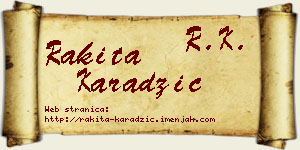 Rakita Karadžić vizit kartica